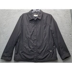 Calvin Klein Windbreaker Jacket‎ Men's XL Black Soft Shell Long Sleeve Full Zip